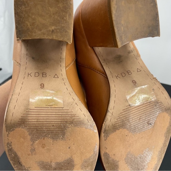 Kelsi Dagger Brooklyn west Tan Leather Ankle Boots Size 9 - Picture 7 of 8